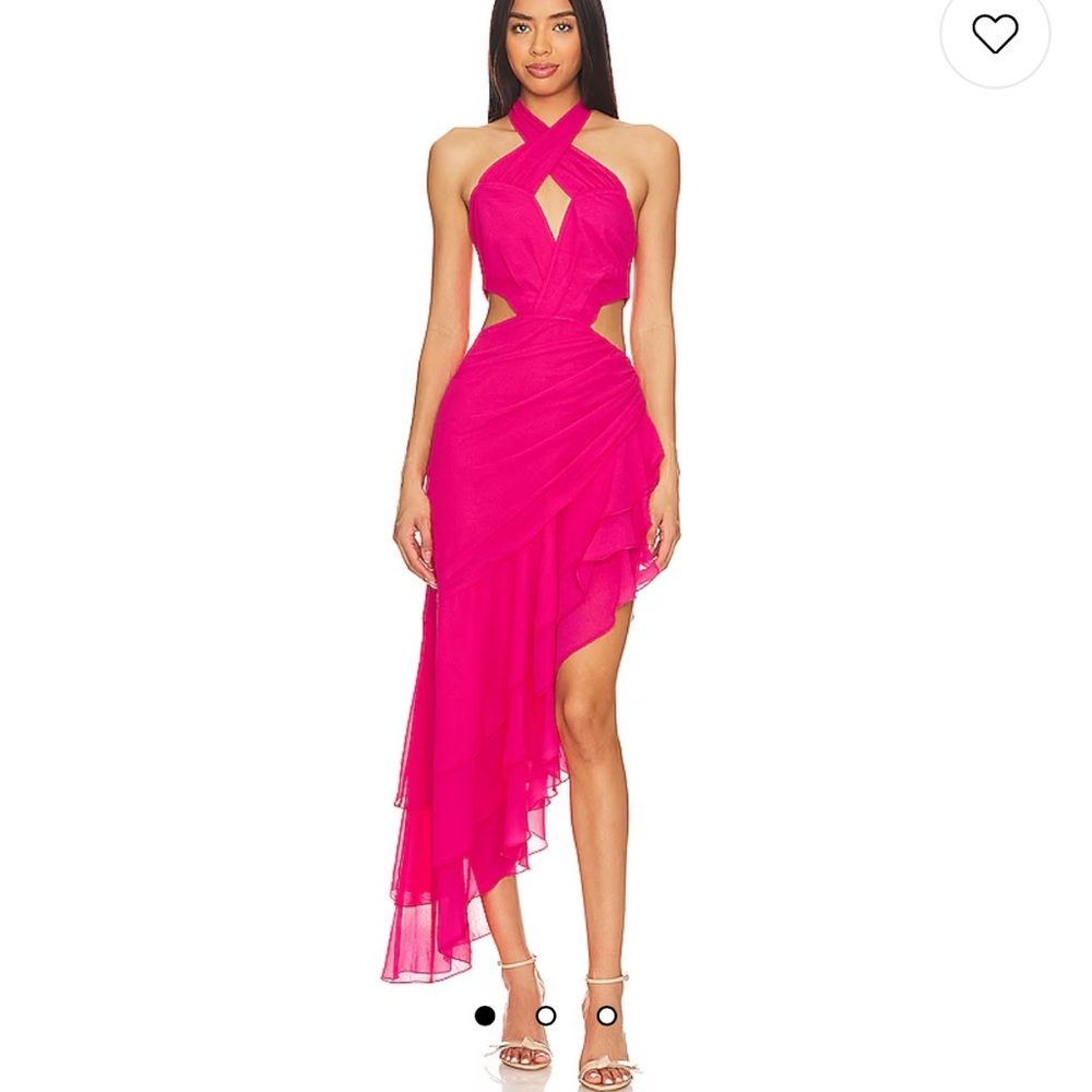 NWT REVOLVE X NBD "BOBBIE GOWN IN LIPSTICK PINK"- XXS
